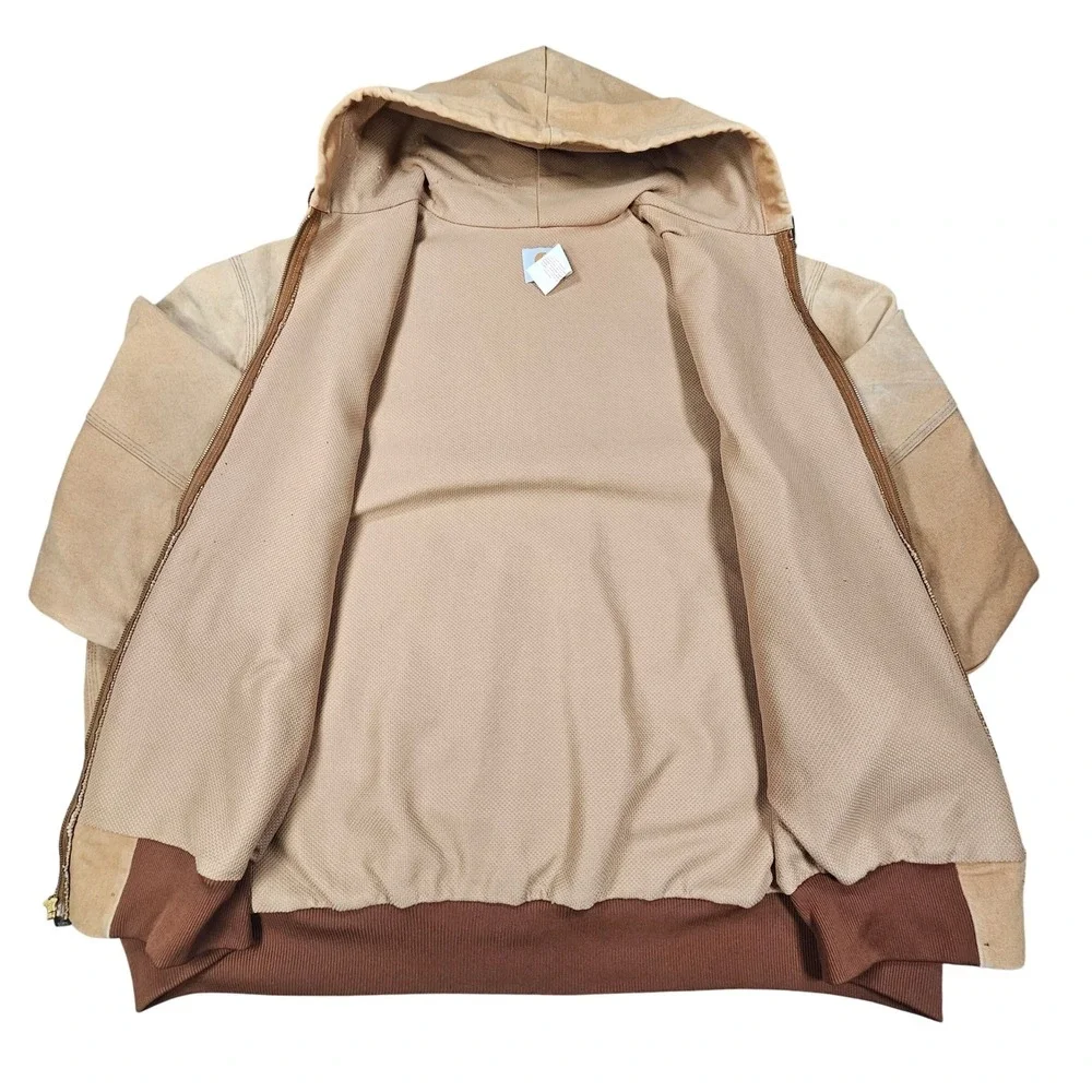 Carhartt JR106 Duck Thermal Lined Active Jac Hooded Jacket Carhartt Brown 6XL